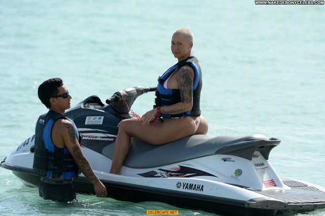 Amber Rose No Source  Bikini Posing Hot Celebrity Babe Beach Beautiful